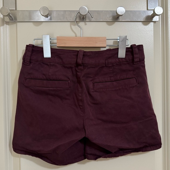 American Eagle Shorts - Twill X Super Stretch Midi Burgundy - Picture 2 of 2